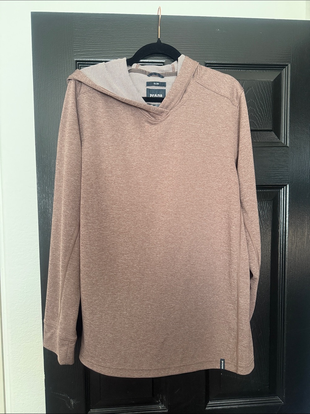 Prana Men's Crewneck Hooded Sweater - Dusty Rose Brown